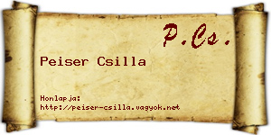 Peiser Csilla névjegykártya